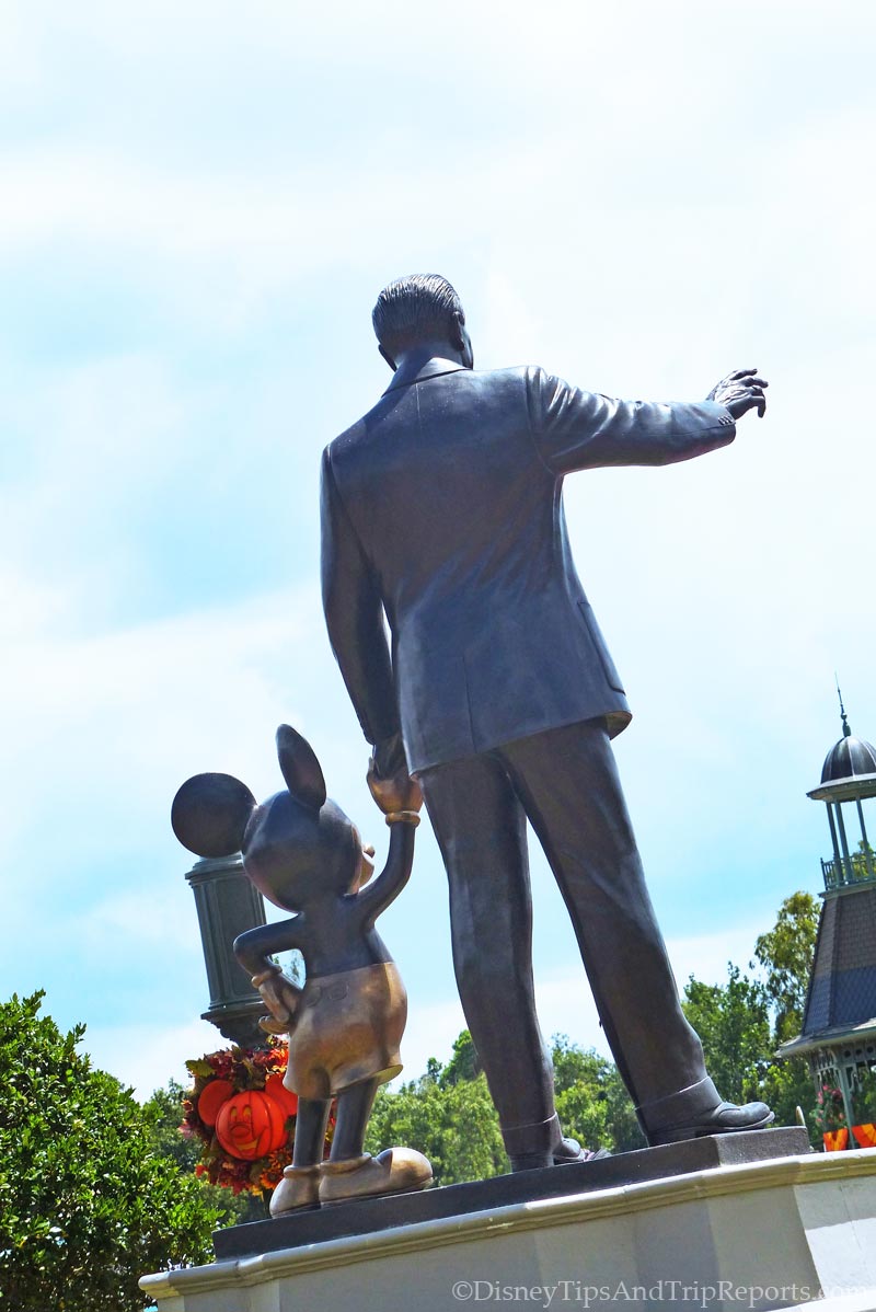 Walt Disney + Mickey Mouse Statue - Magic Kingdom