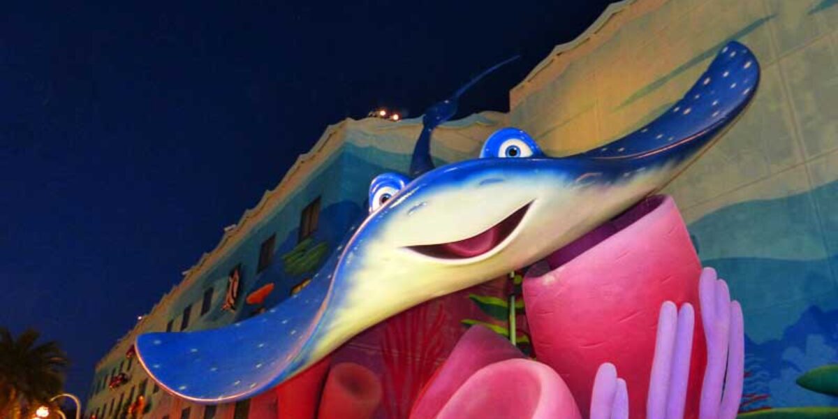 Disney's Art of Animation Resort - Finding Nemo Courtyard - Mr. Ray Statue