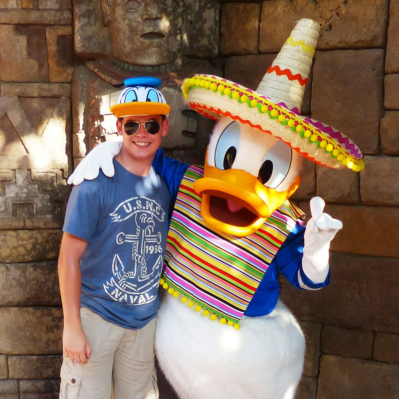 Liam with Donald Duck