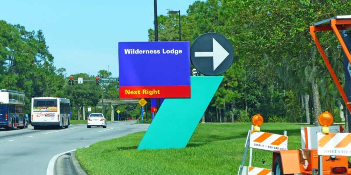 Wilderness Lodge Road Sign