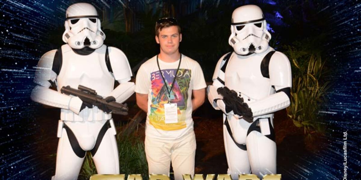 Liam with Stormtroopers