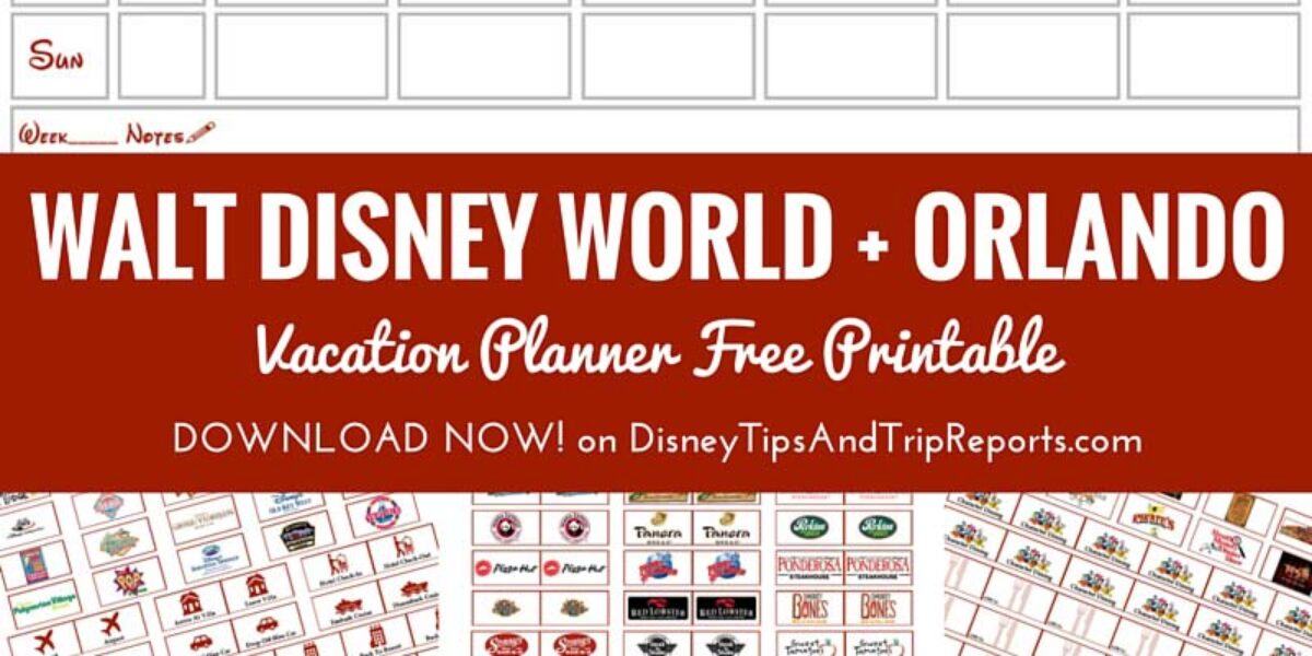 FREE PRINTABLE Walt Disney World + Orlando Vacation Planner - Week-To-View Calendar + 150+ Labels!. This is the motherload of Disney planners!