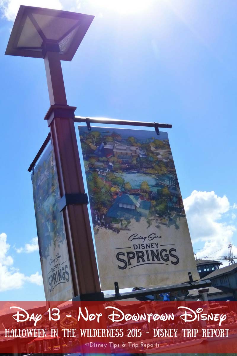 Day 13 - Not Downtown Disney - a day shopping at Disney Springs, with breakfast at Whispering Canyon Cafe, lunch at Wolfgang Puck Express, and dinner at Boma: Flavors of Africa